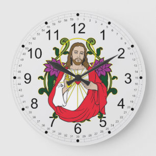 Grande Horloge Ronde Jésus Sacred