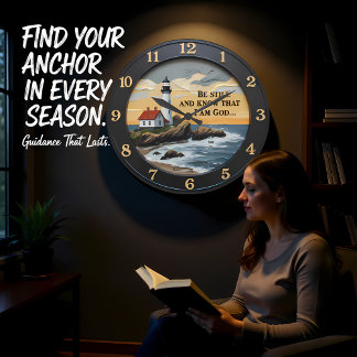 Grande Horloge Ronde Jesus, Sois Tranquille Cottage de Bord de Mer