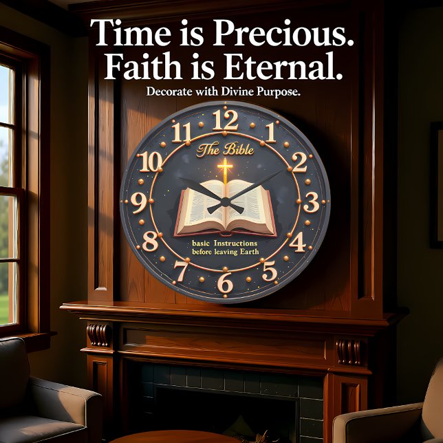 Grande Horloge Ronde Jesus The Bible Instructions (Créateur téléchargé)