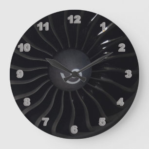 Grande Horloge Ronde Jet Engine Acrylic Wall Clock