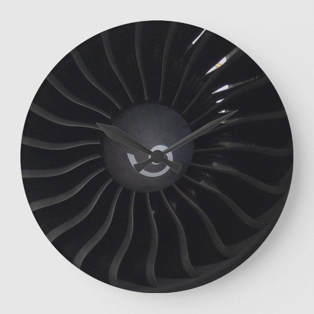 Grande Horloge Ronde Jet Engine Acrylique Wall Clock (Recto)