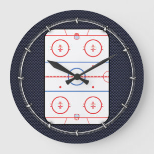 Grande Horloge Ronde Jeu de hockey Compagnon de fibre de carbone style