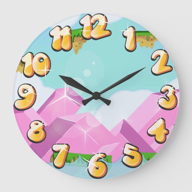 Grande Horloge Ronde Jeu de plate-forme rétro (Recto)
