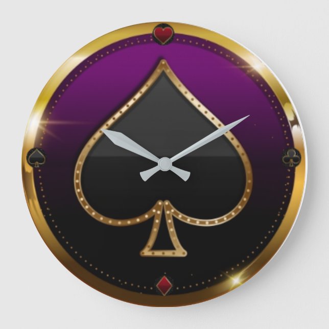 Grande Horloge Ronde Jeu élégant (Recto)