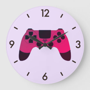 Grande Horloge Ronde Jeux vidéo de contrôleur de jeu Gamer Nerd