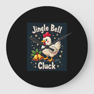 Grande Horloge Ronde Jingle Bell Cluck Chicken