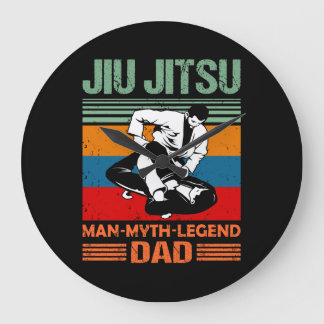 Grande Horloge Ronde Jiu Jitsu Papa Man Legend martial