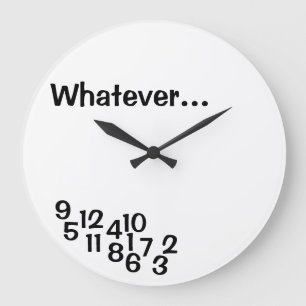 Grande Horloge Ronde Joke Clocks Jumbled Numbers