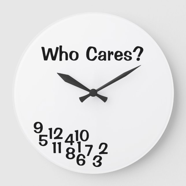 Grande Horloge Ronde Joke Clocks Jumbled Numbers Joke Clock (Recto)