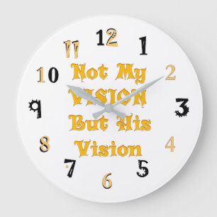 Grande Horloge Ronde Joli cadran à vision dorée