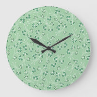 Joli contour blanc Shamrock, cadenas vert