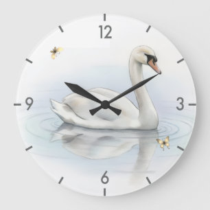 Grande Horloge Ronde Joli cygne