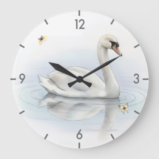 Grande Horloge Ronde Joli cygne
