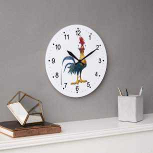 Grande Horloge Ronde Joli Rooster Big Eyes