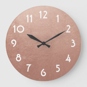 Grande Horloge Ronde Joli Rose Gold Foil Photo
