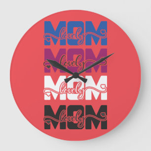 Grande Horloge Ronde Jolie maman