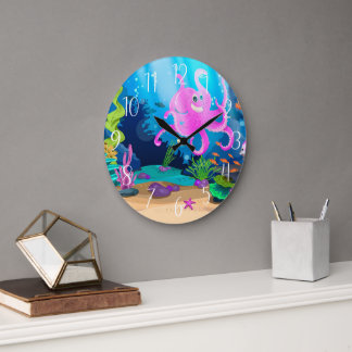 Grande Horloge Ronde jolie plage de poissons de mer