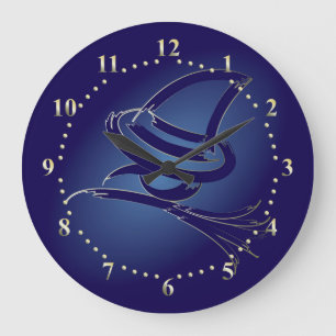Grande Horloge Ronde Jolie sorcière Halloween