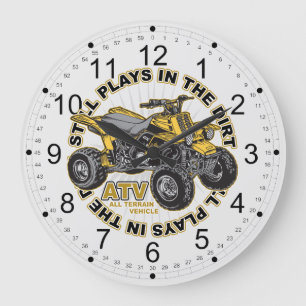 Grande Horloge Ronde Joues dans le Dirt ATV