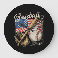 Joueur de baseball avec drapeau américain Batteur