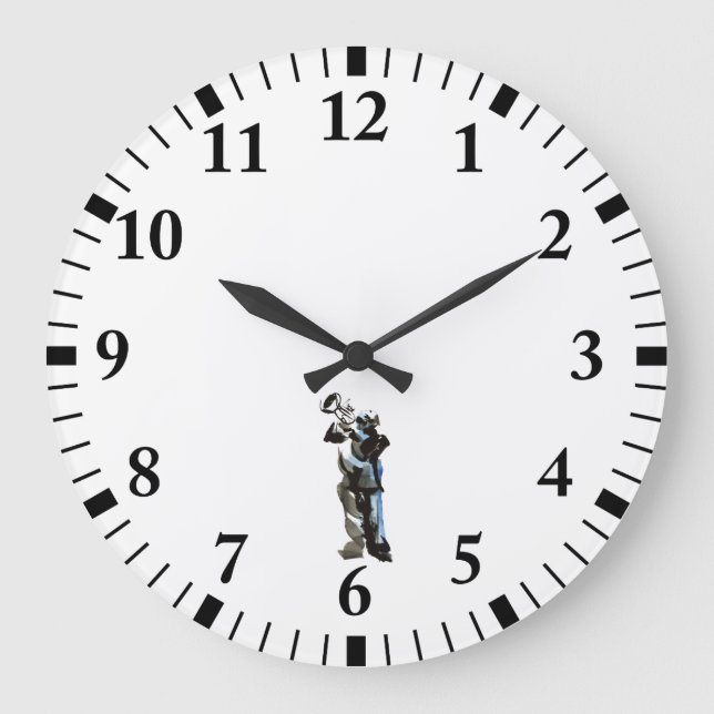 Grande Horloge Ronde Joueur de trompettes (Recto)