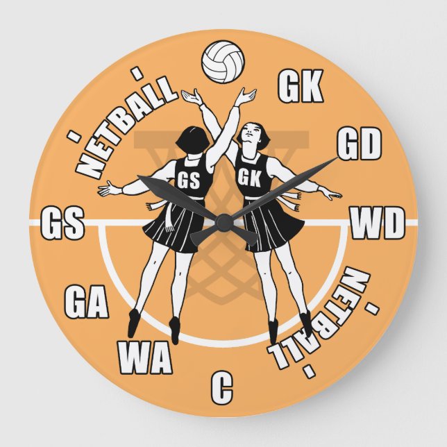 Grande Horloge Ronde Joueuses de netball, Netball (Recto)