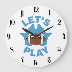 Grande Horloge Ronde Jouons au football