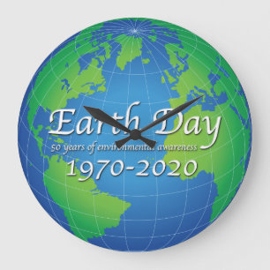 Grande Horloge Ronde Jour des terres 50 Anniversaire 2020
