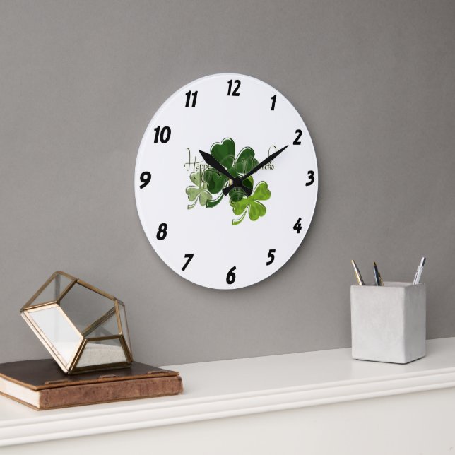 Grande Horloge Ronde Joyeuse Saint-Patrick (Bureau)