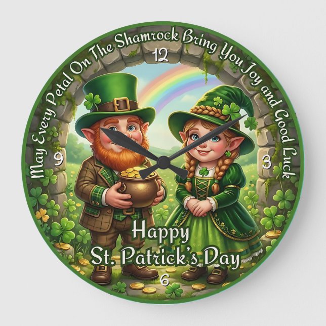 Grande Horloge Ronde Joyeuse Saint-Patrick Chance (Recto)