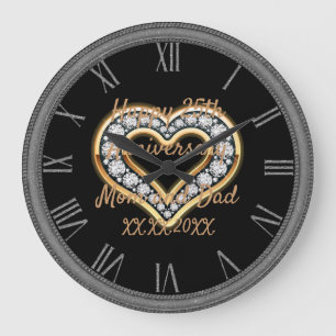 Grande Horloge Ronde Joyeux anniversaire