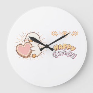GRANDE HORLOGE RONDE JOYEUX ANNIVERSAIRE