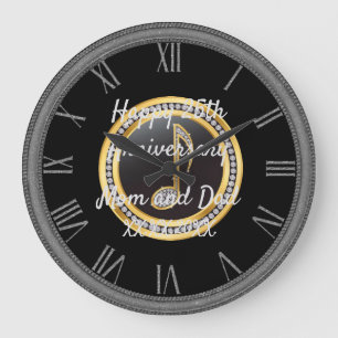 Grande Horloge Ronde Joyeux anniversaire