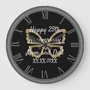 Grande Horloge Ronde Joyeux anniversaire