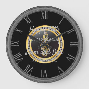 Grande Horloge Ronde Joyeux anniversaire