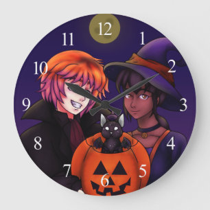 Grande Horloge Ronde Joyeux costumes d'Halloween