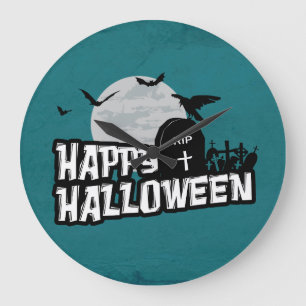 Grande Horloge Ronde Joyeux Halloween