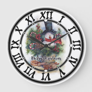 Grande Horloge Ronde Joyeux Noël