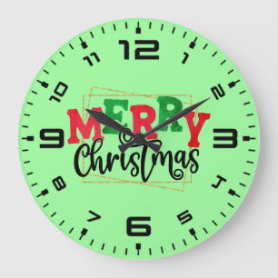 Grande Horloge Ronde Joyeux Noël