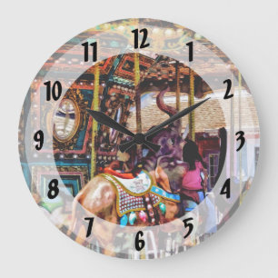 Grande Horloge Ronde Joyeux Parcours Avec Les Éléphants