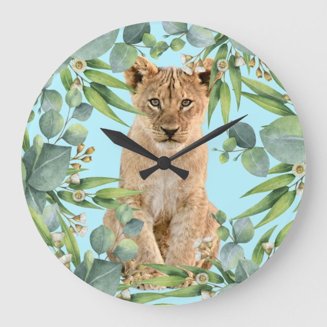 Grande Horloge Ronde jungle de lion (Recto)