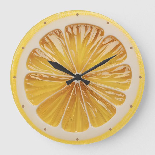 Grande Horloge Ronde Jus de Fruits de tranches de citron (Recto)