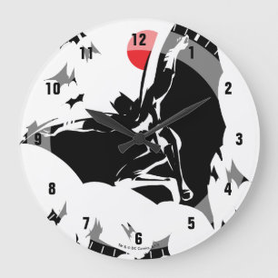 Grande Horloge Ronde Justice League   Batman in Cloud of Bats Pop Art