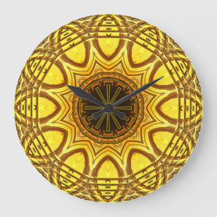 Grande Horloge Ronde Kaleidoscope art 8 Wall Clocks & Numeral Options