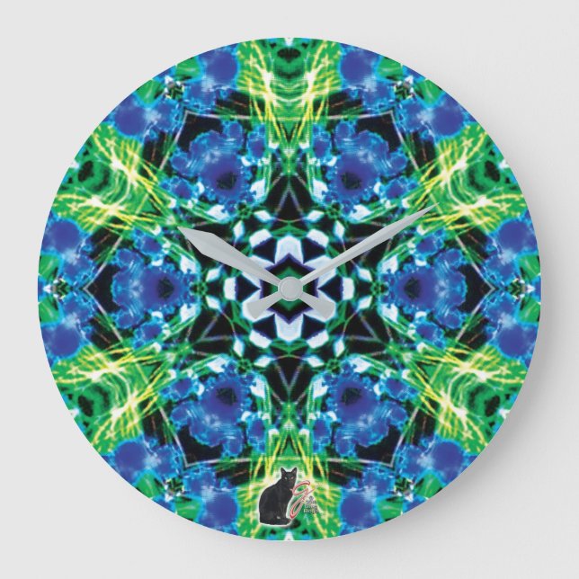 Grande Horloge Ronde Kaleidoscope de criststalmarine (Recto)