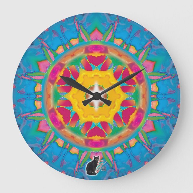 Grande Horloge Ronde Kaléidoscope Poofball (Recto)