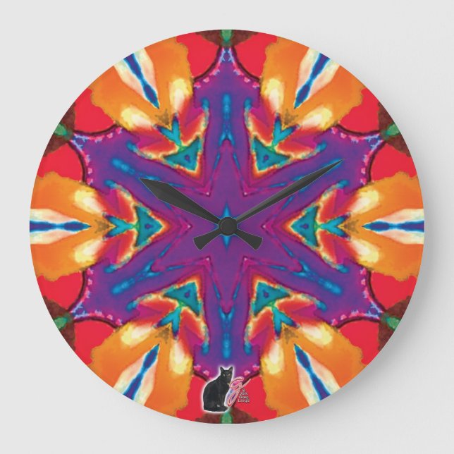 Grande Horloge Ronde Kaléidoscope Réticule (Recto)