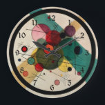 Grande Horloge Ronde Kandinsky - Cercles dans un cercle<br><div class="desc">OEuvre de Kandinsky,  Cercles dans un cercle.</div>