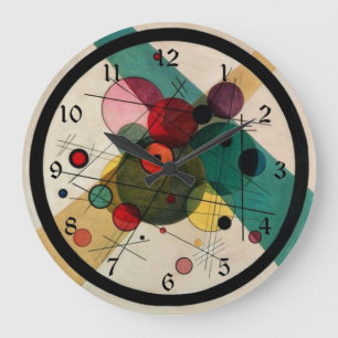 Grande Horloge Ronde Kandinsky - Cercles dans un cercle