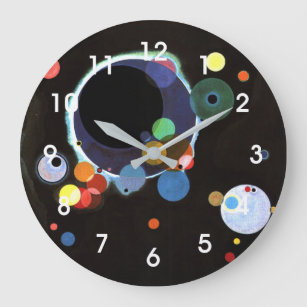 Grande Horloge Ronde Kandinsky - Plusieurs cercles, célèbre peinture